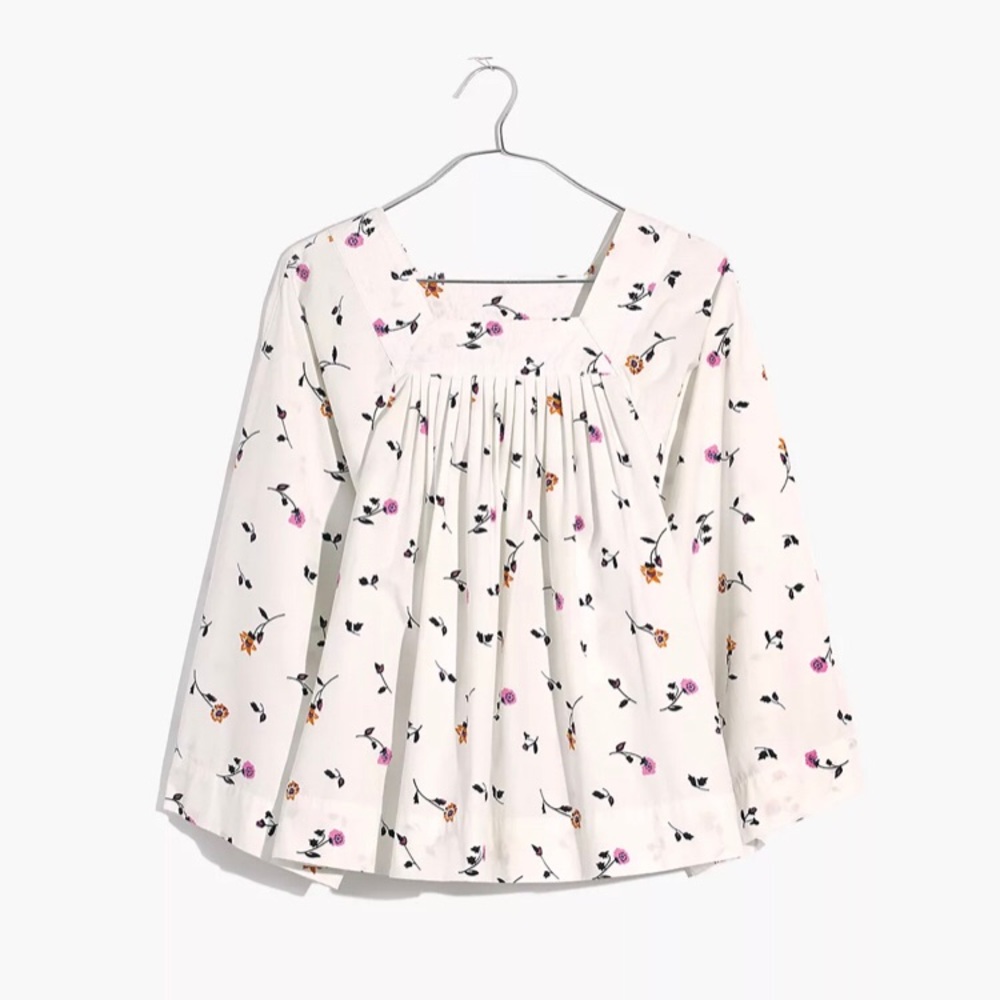 Madewell Square-Neck Top in Sweet Blossoms